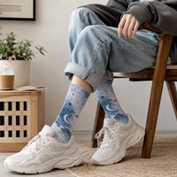 Chaussettes personnalisées pour adultes, impression couleur intégrale par sublimation, respirantes, 100% coton, OEM ODM, streetwear, équipes, événements, personnalisables