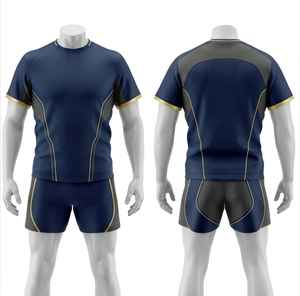 Ensemble d'uniformes de rugby durables pour jeunes, maillot et short de rugby pour l'entraînement des équipes scolaires - Product Image 1