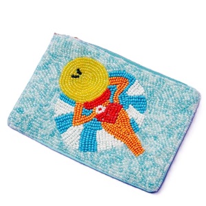 Stylish Handmade Classic Mixed Colors <b>Seed</b> Beads Embroidery Coin Pouch Bag for Thank You Gifts - Product Image 1