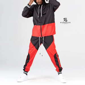 <b>Vintage</b> Color Block <b>Windbreaker</b> Jacket Wholesale Unisex Hip Hop Streetwear Lightweight Waterproof Tracksuit Clothing 2026 - Product Image 1