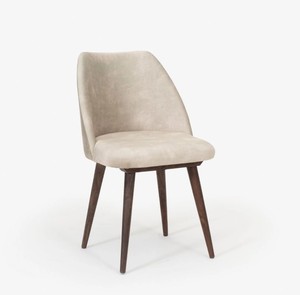 Ensemble de salle à manger en bois de style moderne du milieu du siècle, table ovale avec 6 chaises rembourrées, meubles durables pour la salle à manger - Product Image 3
