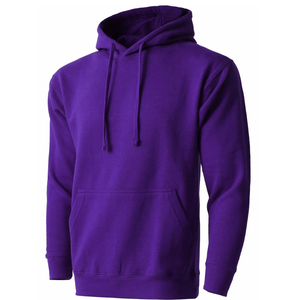 Sudadera con Capucha Morada para Hombre, Corte Regular, Felpa de Algodón, Informal, con Bolsillo Delantero, para Otoño - Product Image 1