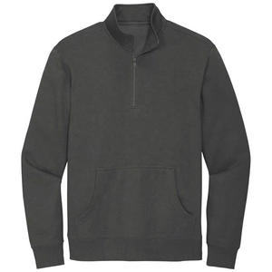 Custom Design Cotton Polyester <b>Mens</b> Quarter Zip <b>Pullover</b> Stand Long Sleeve Sweatshirt Loose Pockets Relaxed Fit Winter Warm Wear - Product Image 4