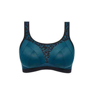 Sujetador deportivo PIHA SPORTS para mujer, de alto soporte, sin aros, espalda cruzada, con copas acolchadas extraíbles y tirantes cruzados, decoración de malla frontal - Product Image 1
