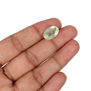 Pierre précieuse ovale en fluorite afghane verte naturelle, taille normale, 10,20 carats, 12x16 mm, pour la fabrication de bijoux - Product Image 2