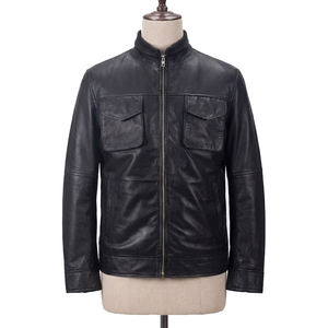 Blouson de moto en cuir pour homme à col montant personnalisé – Imperméable, coupe-vent, réversible, respirant, écologique, pour l'hiver et l'extérieur - Product Image 6