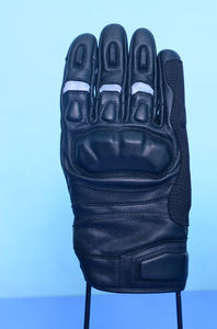 Gants de moto en cuir noir en gros avec protection des articulations, ventilés toutes saisons, compatibles écran tactile - Product Image 6
