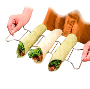 Hot Sale Taco Holder <b>Stand</b> Premium Quality Stainless Steel Dishwasher Safe Metal Rack <b>Plate</b> Tray for Restaurant Supplies - Product Image 4