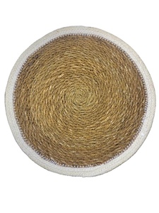Cheap Rate Handmade Jute Area <b>Rug</b> Modern Style Flat Pile Geometric Pattern Round Brown Beige Border Living Room Decor Spot Clean - Product Image 6