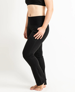 2026 Hot Sale Women's High Waist Flared Leg Solid Yoga <b>Leggings</b> <b>With</b> <b>Pockets</b> Four-Way Stretch Full Length Seamless Design 160g - Product Image 4