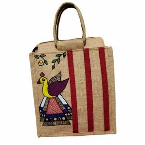 Custom Printed <b>Jute</b> Tote <b>Bag</b> Eco Friendly Promotional Shopping Carry <b>Bag</b> Available from India - Product Image 2