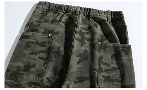 Jean baggy camouflage pour homme, pantalon en denim à jambe large, streetwear oversize, coupe ample, pantalon de skateboard, pantalon homme, pantalon femme - Product Image 3
