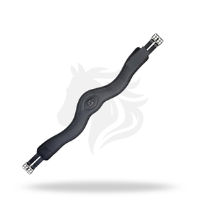 Sangle de selle en cuir rembourrée pour cheval avec boucles en acier inoxydable - Product Image 1