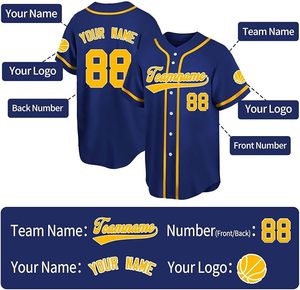 Maillot de baseball personnalisé, nom et numéro imprimés, chemise d'équipe pour hommes, femmes, jeunes, enfants, cadeaux pour fans - Product Image 2