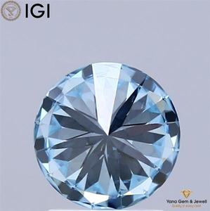 เพชรทรงกลม 7.47 มม. เพชร CVD ที่เพาะเลี้ยงในห้องปฏิบัติการ 1.50 กะรัต ได้รับการรับรองจาก IGI สีฟ้าสดใสแฟนซี ความสะอาดระดับ VVS2 สำหรับแหวนแบบโซลิที - Product Image 5