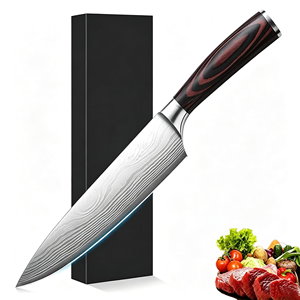 Cuchillo de Chef Japonés de Acero de Damasco Ultra Afilado, Cuchillo de Cocina Profesional con Mango de Resina para Picar, Rebanar y Cortar en Cubos - Product Image 4