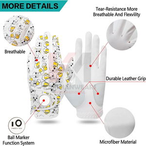 Gants de golf ajustés avec précision en cuir Cabretta, logo personnalisé, sensation seconde peau, respirants, équipement d'entraînement de golf professionnel, vente en gros - Product Image 4