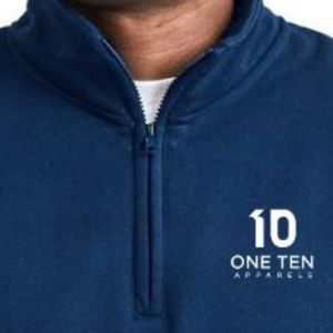 เสื้อสเวตเชิ้ตผู้ใหญ่แบบซิป 1/4 สีกรมท่า ผ้าฟลีซนุ่ม สวมใส่สบาย อุ่นสบาย แขนยาว เสื้อฮู้ดซิป 1/4  รับผลิตเสื้อผ้าขายส่งตามสั่ง - Product Image 5