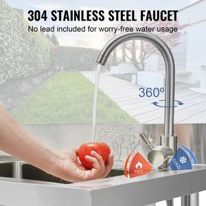 NSF certificata in acciaio inox lavello singolo lavello da 1 scomparto lavello da lavoro - Product Image 5