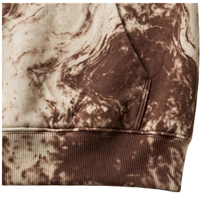 Sudadera con Capucha para Hombre, Color Crema Marrón, Estampado Tie Dye, Bolsillo Canguro, Estilo Urbano, Informal, Manga Larga - Product Image 5