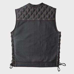 Chaleco de Cuero Acolchado con Diamantes para Motociclistas, Estilo Jack Builder Hunt Club - Product Image 4