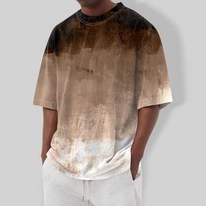 Camisetas de Hombre de Color Sólido, MOQ Bajo, 100% Algodón, Último Diseño, Camisetas de Manga Corta Lisas para Hombre, Tallas Grandes - Product Image 4