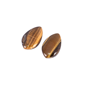 Pierre précieuse naturelle œil de tigre, 19,5 carats, forme poire, 20x12 mm, cabochon à dos plat pour la fabrication de bijoux |   1 pièce - Product Image 4