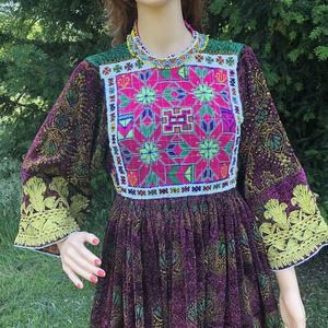 Afghani Kuchi <b>Dresses</b> Tribal Ethnic Vintage Kuchi <b>Dress</b>, Afghan/Pakistan Kuchi Party Traditional Multi Color <b>Dress</b> - Product Image 3