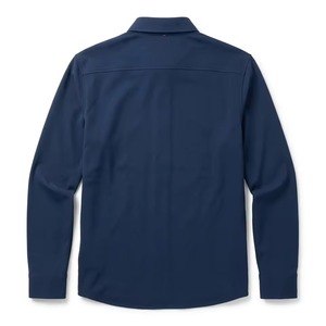 Nouvelle Collection Printemps-Automne 2026 – Chemise Décontractée Homme à Manches Longues en Polyester/Coton Perlé, Couleur Unie, Infroissable, Boutonnage Simple, Respirante - Product Image 6