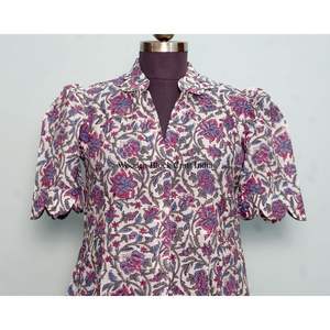 Robe Kangoura 100% coton confortable et élégante pour femmes, fabriquée à la main en Inde, magnifique robe midi confortable pour les fêtes - Product Image 2