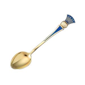 Cuillère en laiton doré artisanale élégante avec manche à motifs floraux pour la décoration de cuisine et de salle à manger de luxe, cadeau, vaisselle, décoration d'hôtel, décoration de la maison - Product Image 4