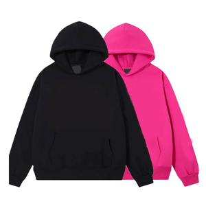 Sudadera con Capucha para Hombre, Color Sólido, Forro Polar, Bolsillo Frontal, Corte Regular, Estilo Casual, 100% Algodón, Ropa de Invierno, 360g - Product Image 6