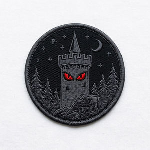 Parche Termoadhesivo Bordado de Murciélago Vampiro con Daga, Gótico, con Goteo de Sangre y Espada, Insignia Redonda, Venta al por Mayor, Logotipo Personalizado para Ropa y Bolsos - Product Image 3