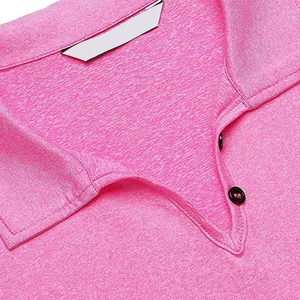 Polo de Alta Calidad Personalizado para Mujer, Corte Ajustado, 100% Algodón, Cuello en V, Buen Precio, con Decoración de Logotipo Impreso en Capas - Product Image 6