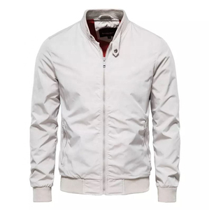 Chaqueta Bomber Rosa para Hombre SIRIUS SPORTS, Cuello Alto, Cierre Frontal con Cremallera, Corte Regular Informal, Material de Forro Polar de Poliéster/Nailon, Ropa de Invierno - Product Image 2