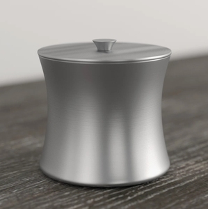 Wholesale Stainless Steel <b>Vanity</b> Canister with Lid Modern Bathroom Storage Jar Curved Cotton Swab Holder Luxury Organizer <b>Box</b> - Product Image 3