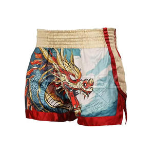 กางเกงมวยไทยผู้ชายผ้าโพลีเอสเตอร์ทรงหลวม กางเกงมวยไทยสำหรับผู้ชาย ชุดกีฬา กางเกงมวยไทย - Product Image 3