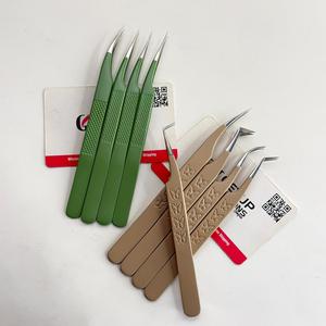 Pinces à extensions de cils ergonomiques en acier inoxydable Premium GETUP BROSONS IMPEX, couleur personnalisée, antidérapantes, prise en main lisse, antimagnétiques - Product Image 6