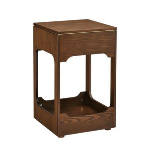 Tavolino Laterale in Legno Stile Mid-Century Moderno con Ripiano Portaoggetti per Soggiorno - Product Image 5