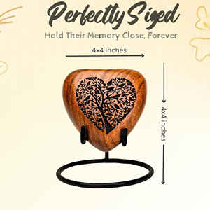 Wooden Ash Storage for Cremation Remains Handcrafted Wooden Funeral Urn Wholesale by AYAANS - Product Image 1