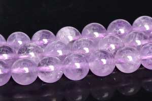 ลูกปัดอะเมทิสต์สีม่วงอ่อนโปร่งแสง ของแท้จากธรรมชาติ รูปทรงกลม ครึ่งเม็ด ขายส่งจำนวนมาก - Product Image 5