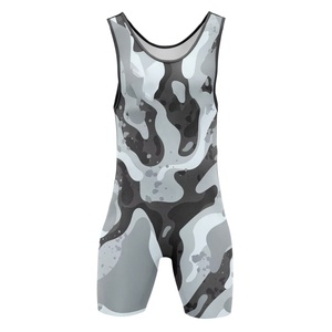 Combinaison de lutte pour femmes, motif camouflage sur le devant, une pièce, arts martiaux, spandex, polyester, équipement de compétition de grappling, séchage rapide - Product Image 3