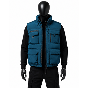 <b>Men's</b> Padded Puffer Vest High Neck Full Zip Warm Sleeveless <b>Jacket</b> for Outdoor Winter Activities - Product Image 3