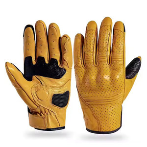 Gants de moto unisexes en cuir respirant, à séchage rapide, de haute qualité, antidérapants, pour usage sportif, fabriqués au Pakistan - Product Image 1