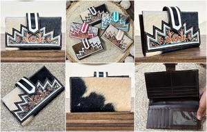 Nouvel Arrivage – Portefeuille en Cuir de Vachette Véritable Motif Tempête, Pochette Façonnée, Élégant Porte-Cartes Organisateur, Parfait pour Unisexe - Product Image 3