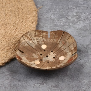 La mejor opción de decoraciones para baño, nórdica jabonera moderna, funda con soporte de cáscara de coco, placas autodrenantes para jabones - Product Image 3