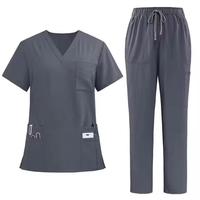 Pantalon droit unisexe en satin extensible de haute qualité, vert mousse, bleu marine, bleu royal, noir, blanc, ensemble de blouses d'infirmière pour hôpital