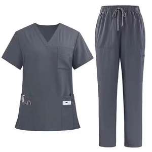 Pantalones Rectos Elásticos de Alta Calidad en Verde Musgo, Azul Marino, Azul Real, Negro y Blanco para Hombre, Unisex, Uniformes, Conjunto de Uniformes Médicos para Enfermeros de Hospital - Product Image 2