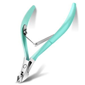 Coupe-cuticules professionnel en acier inoxydable, manche doux au toucher, vert menthe, antidérapant, outils de manucure de qualité supérieure - Product Image 1