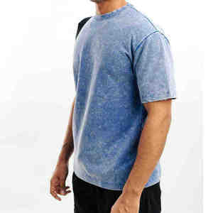 Camiseta de Algodón con Lavado Ácido, Estilo Urbano, Personalizada de Fábrica, Antiarrugas, con Logotipo Personalizado - Product Image 2